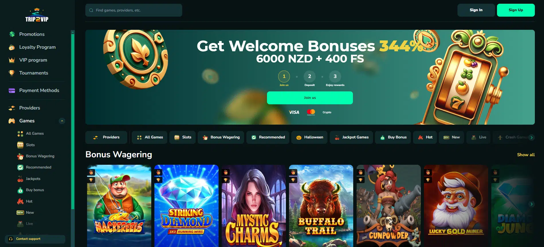 Trip2VIP New Casino Site